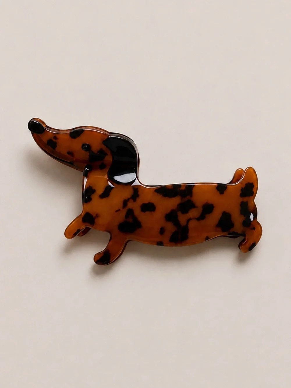 New! Dachshund Dog Tortoiseshell Hair Claw Clip NWOT